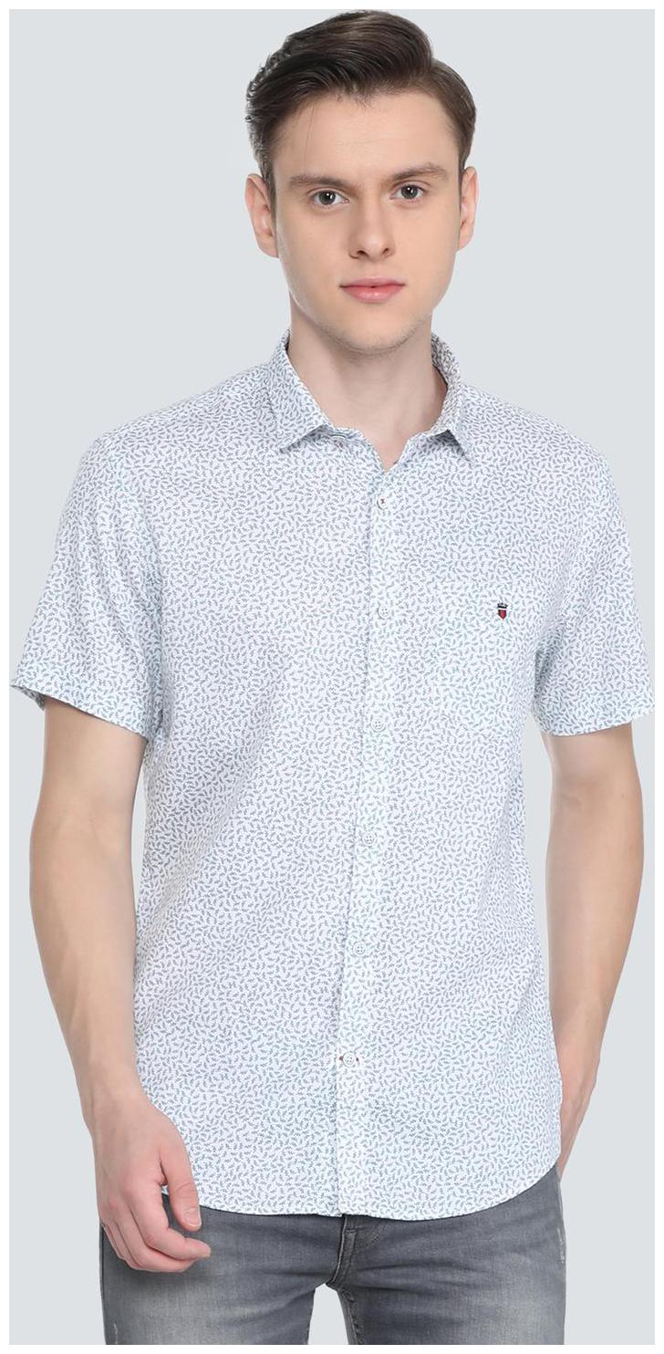 

Louis Philippe Men White Printed Slim Fit Casual Shirt