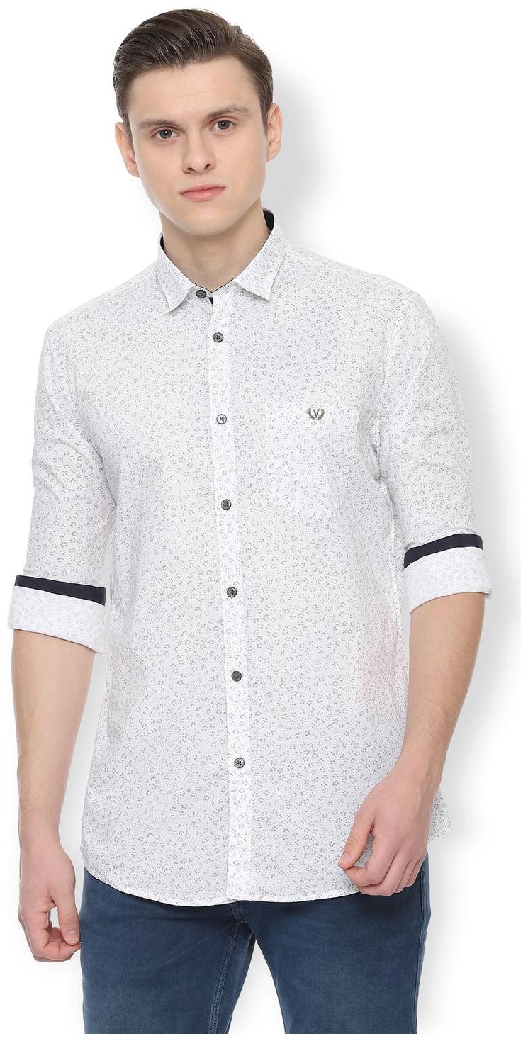 

Van Heusen Men White Floral Slim Fit Casual Shirt