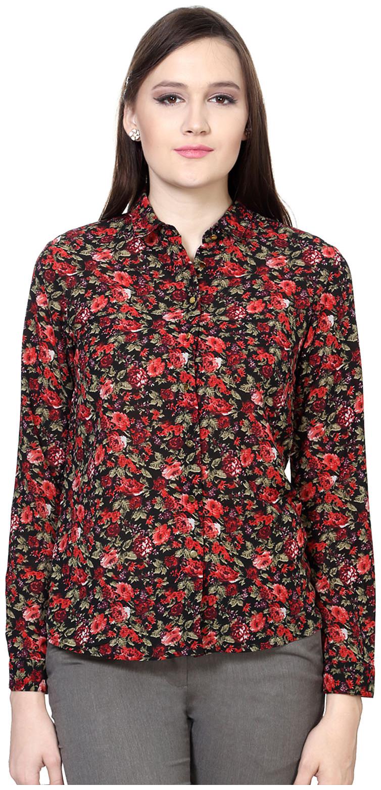 

Van Heusen Women Brown Printed Regular Fit Shirt