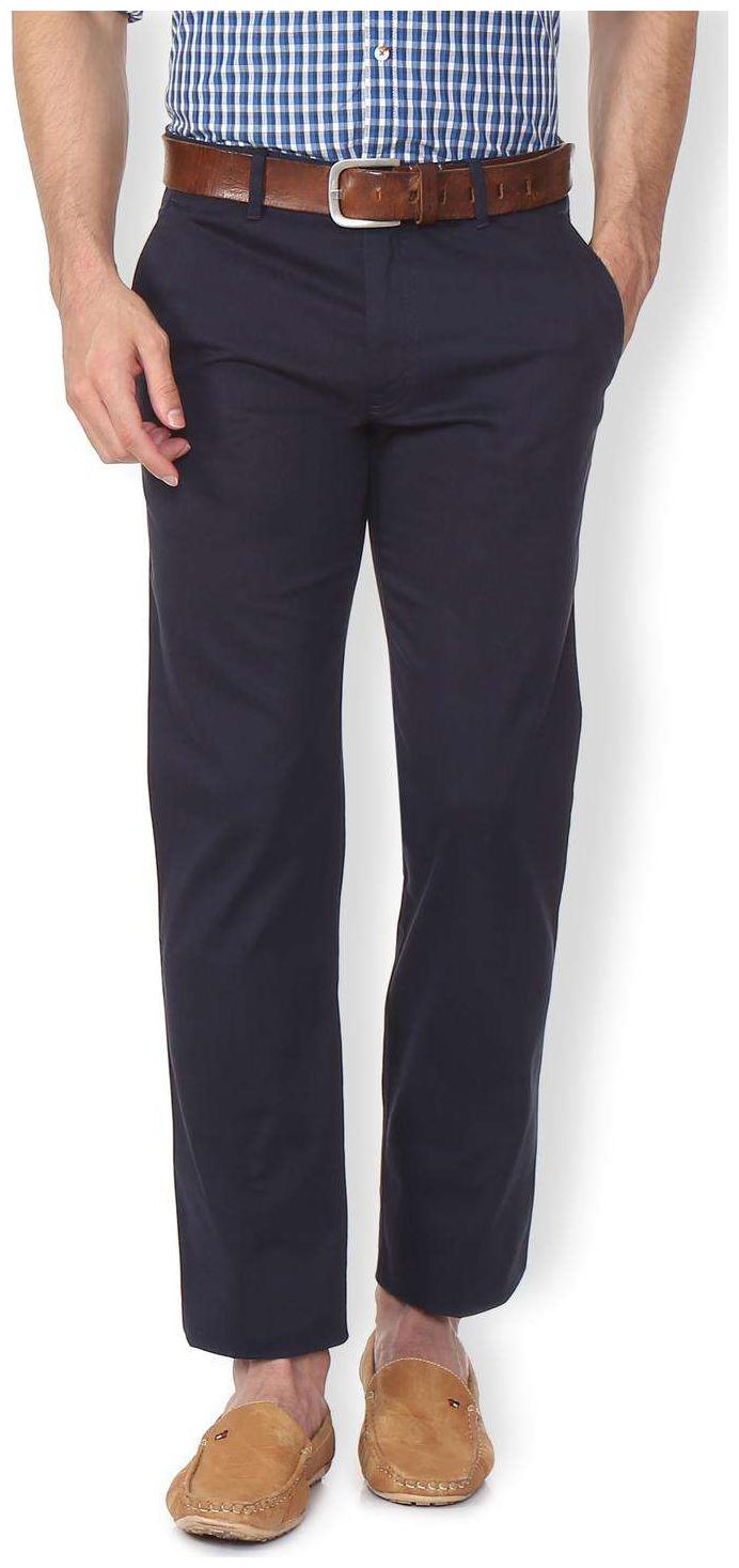 

Van Heusen Men Solid Slim Fit Formal Trouser - Blue