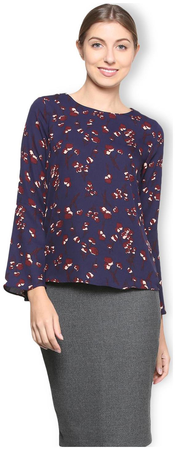 

Van Heusen Women Printed Regular top - Blue