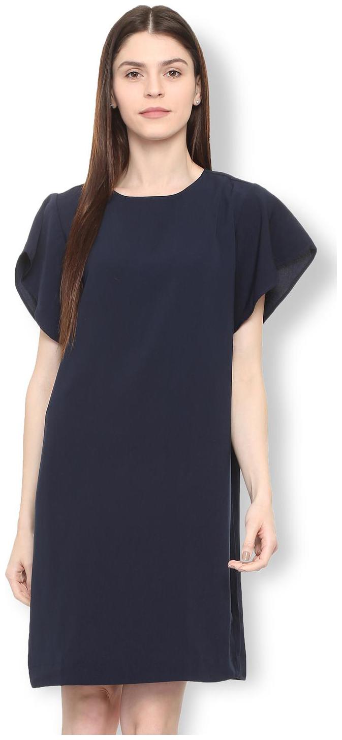

Van Heusen Blue Solid A-line dress