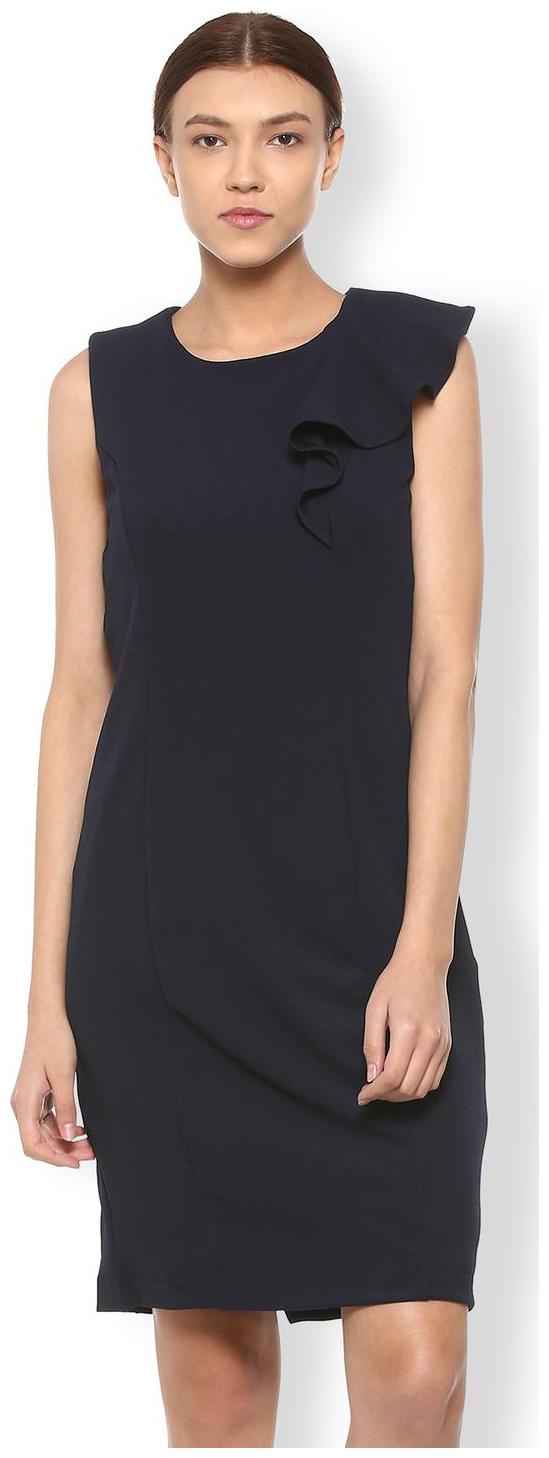 

Van Heusen Blue Solid A-line dress