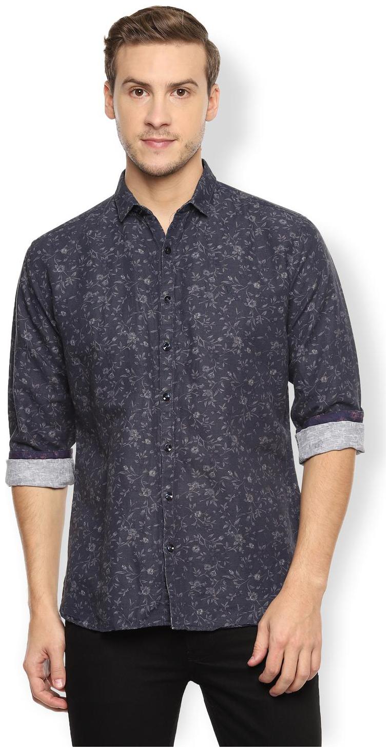 

Van Heusen Men Blue Printed Slim Fit Casual Shirt