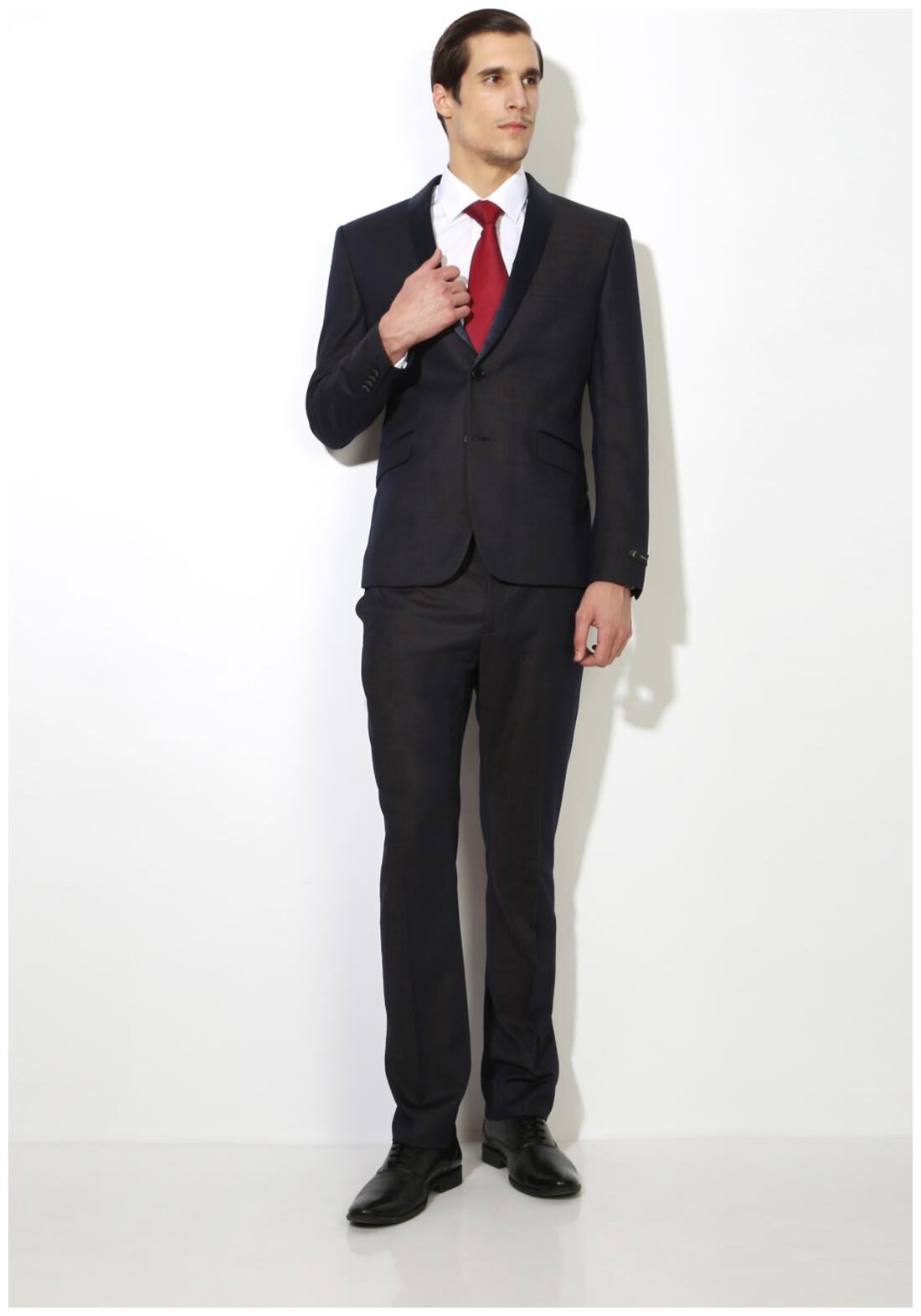 

Van Heusen Navy Tery Rayon Ultra Slim Fit Single Breasted - 2 Button Party Two Piece Suit