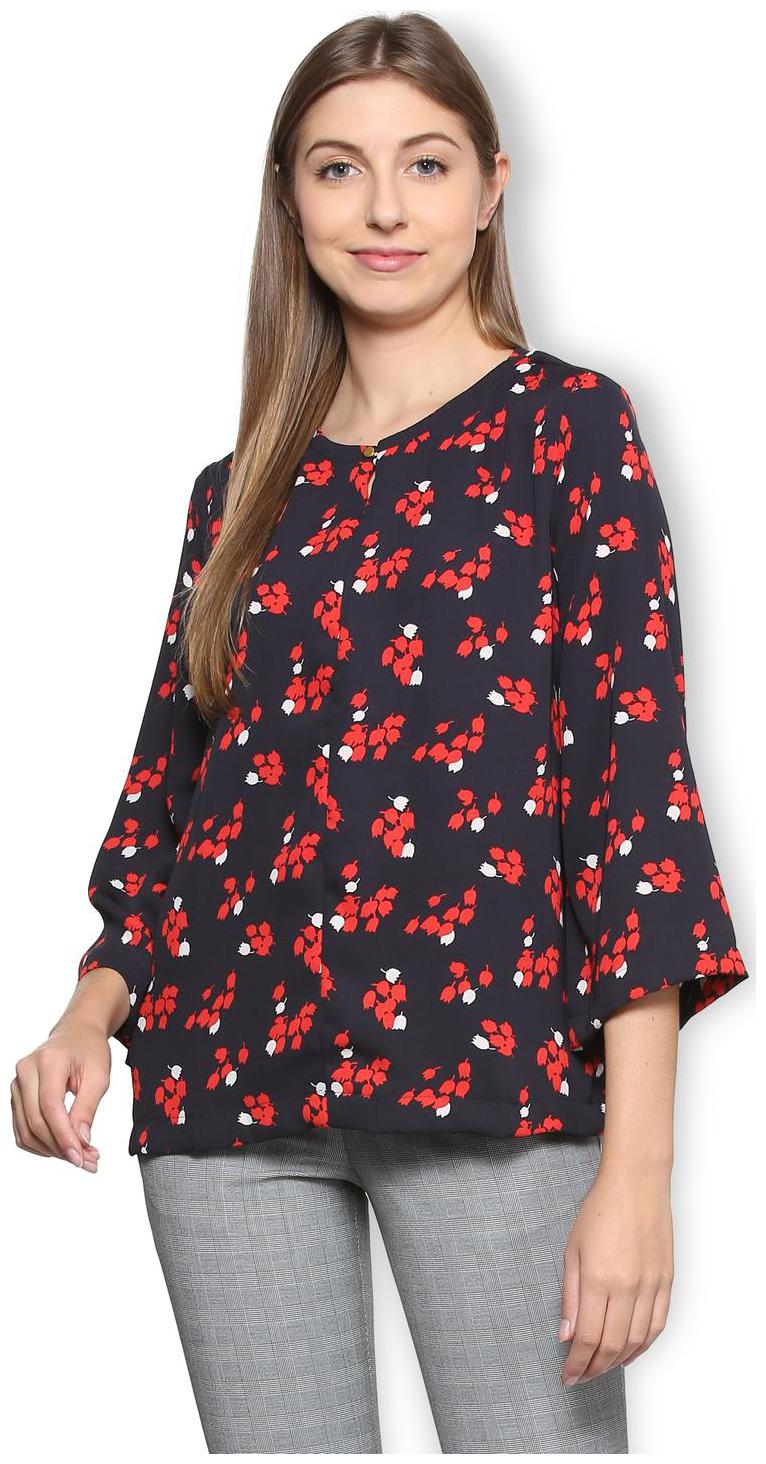 

Van Heusen Women Printed Regular top - Black