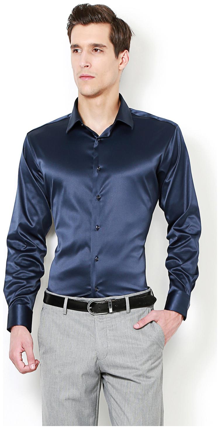 

Van Heusen Men Blue Solid Slim Fit Casual Shirt