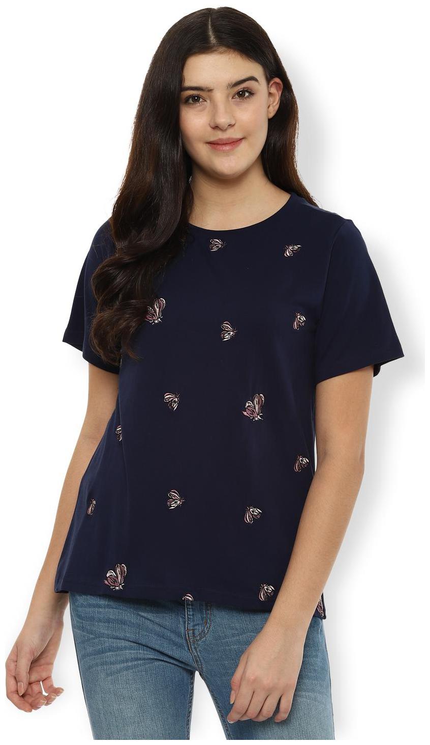 

Van Heusen Women Printed Regular top - Blue