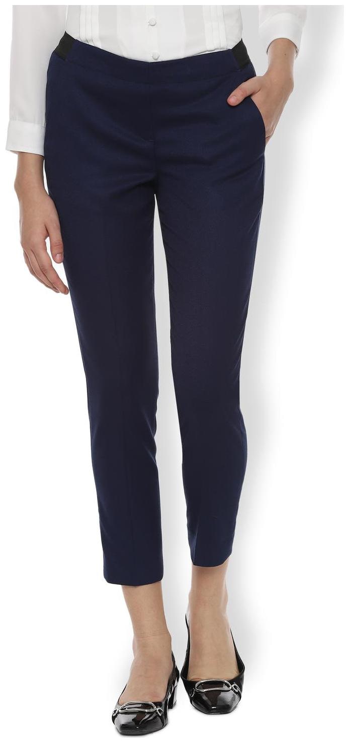 

Van Heusen Women Navy Regular fit Regular trousers