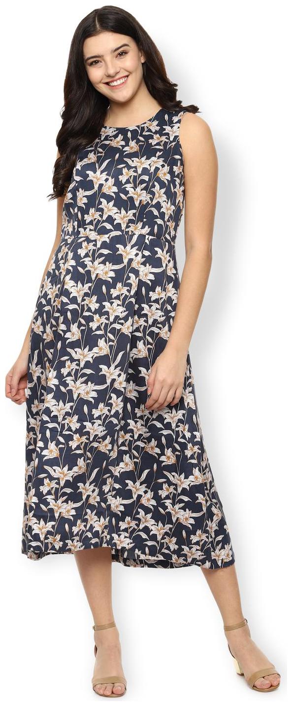 

Van Heusen Navy Floral Fit flare dress