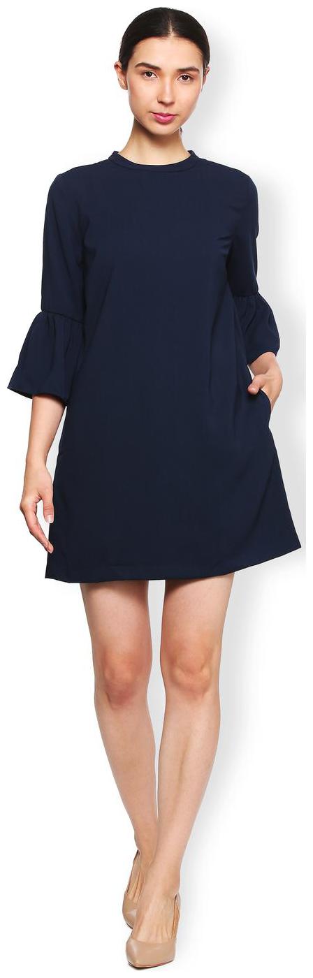 

Van Heusen Blue Solid Sheath dress