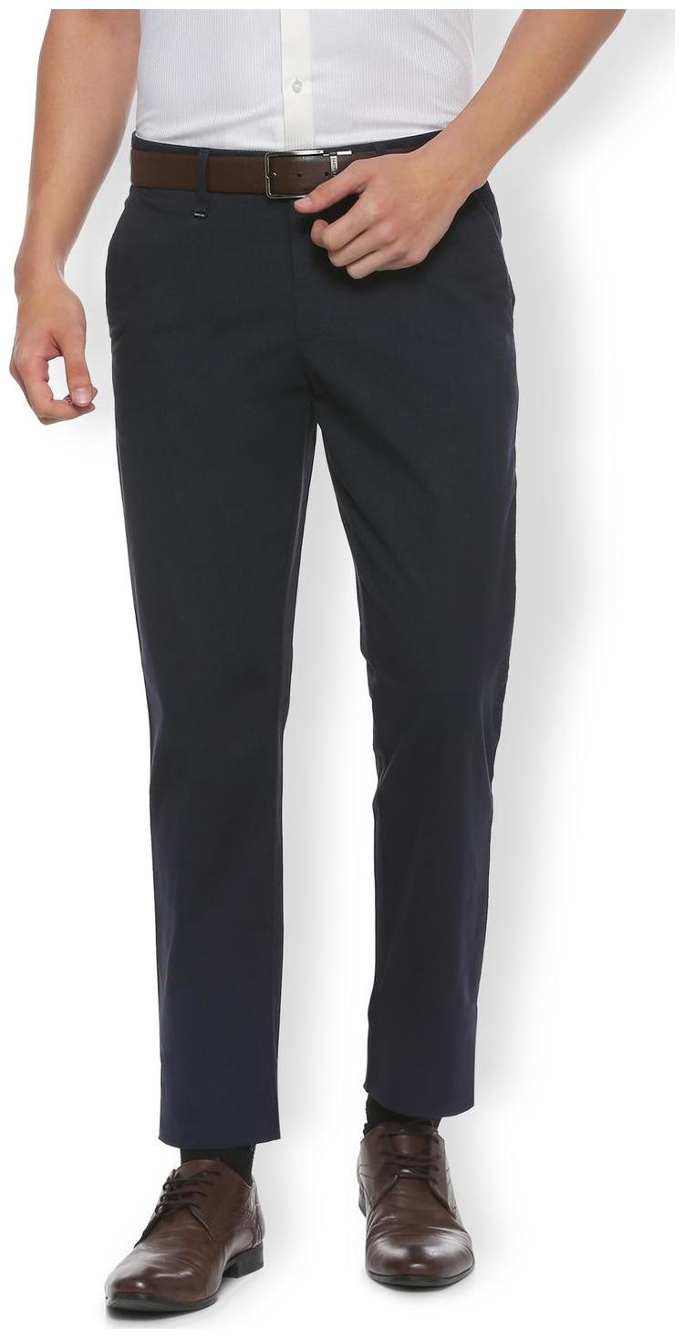 

Van Heusen Men Solid Slim Fit Formal Trouser - Blue