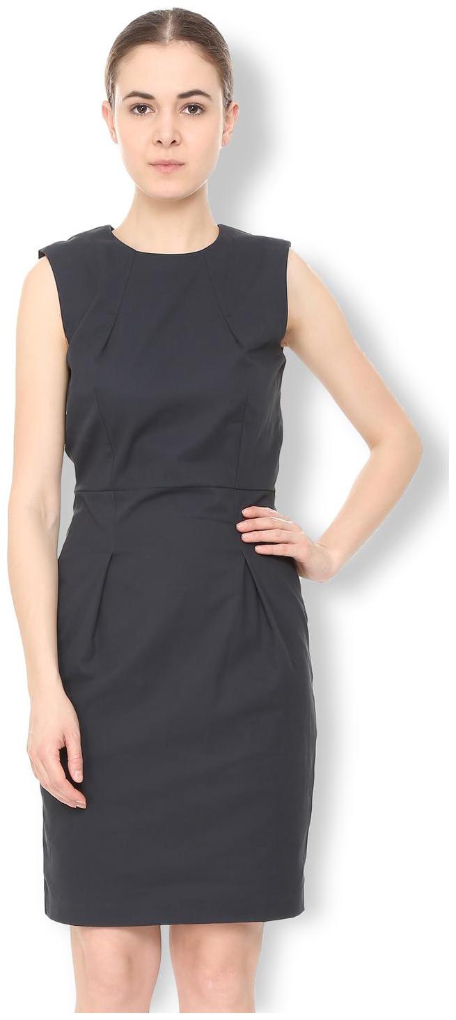 

Van Heusen Blue Solid A-line dress