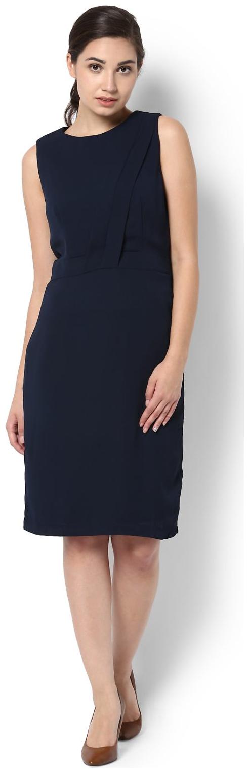 

Van Heusen Blue Printed A-line dress