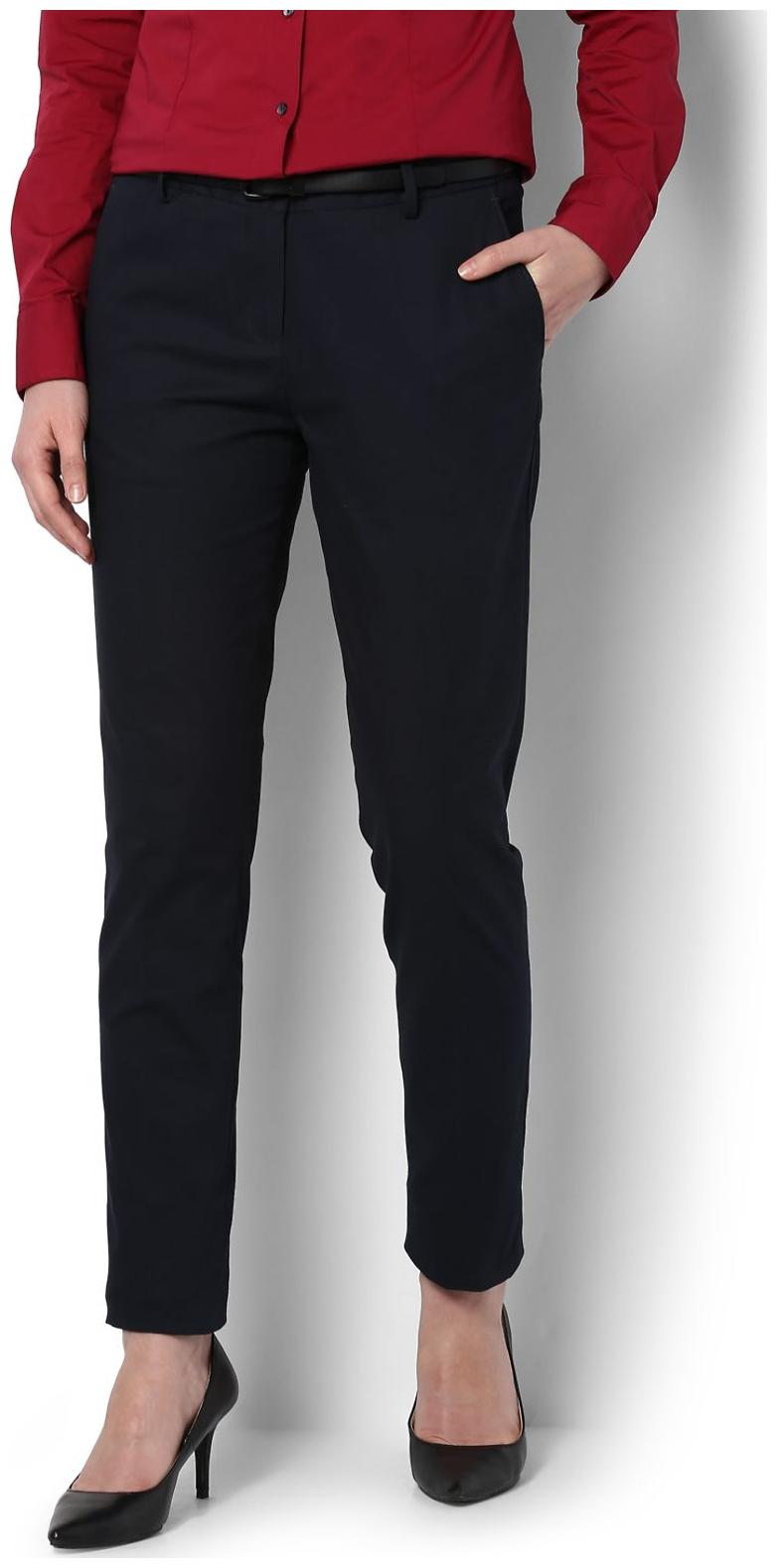 

Van Heusen Women Black Regular fit Regular trousers