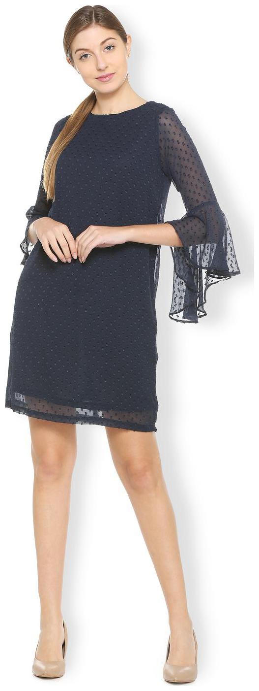 

Van Heusen Blue Printed Bodycon dress