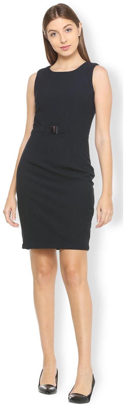 

Van Heusen Blue Printed Bodycon dress