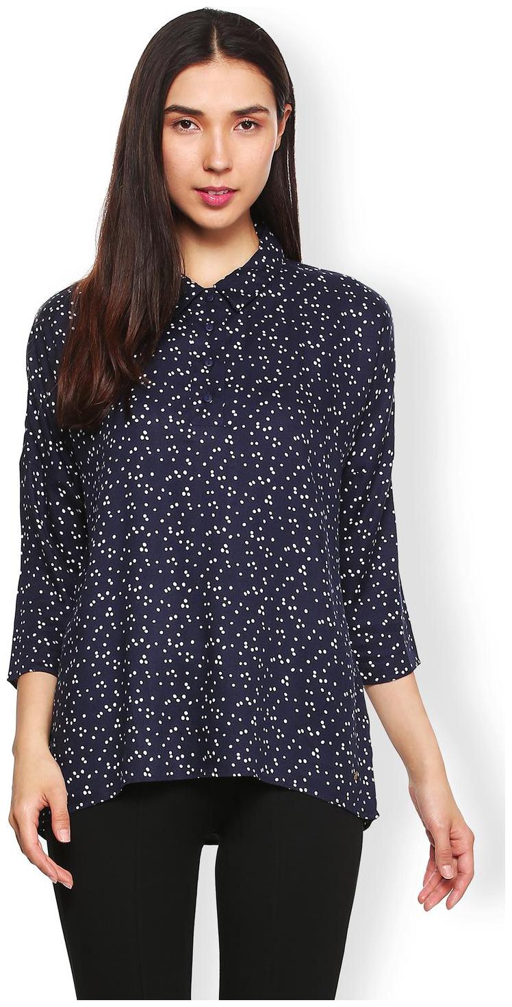 

Van Heusen Women Polka dots Regular top - Blue