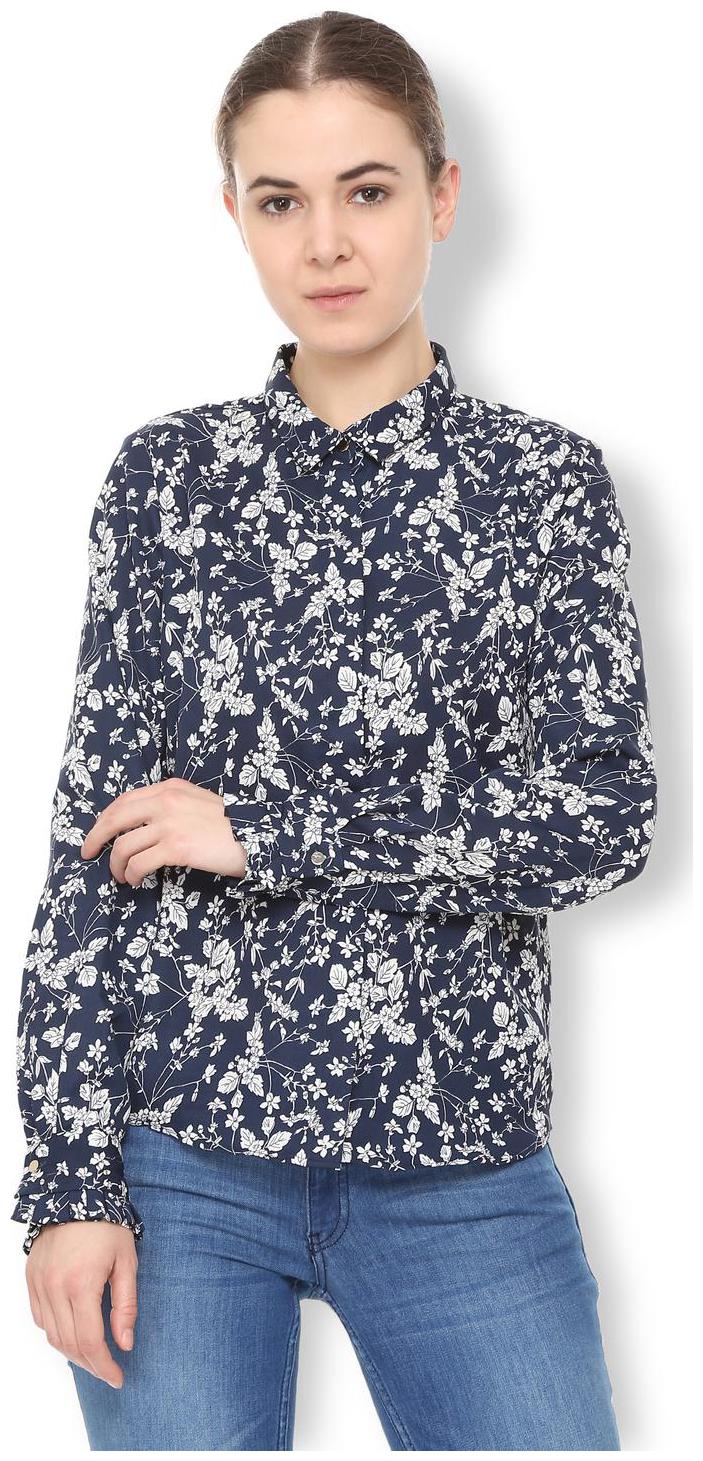 

Van Heusen Women Printed Regular top - Blue