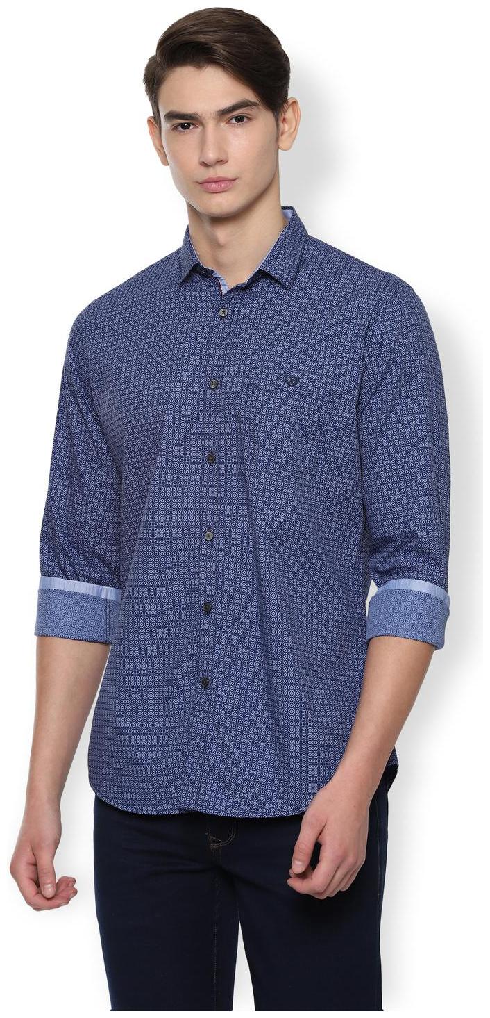 

Van Heusen Men Blue Printed Slim Fit Casual Shirt