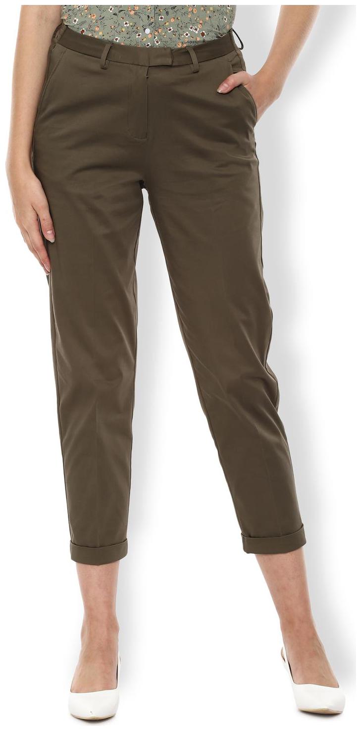 

Van Heusen Women Green Regular fit Regular trousers