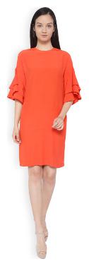 

Van Heusen Orange Floral A-line dress