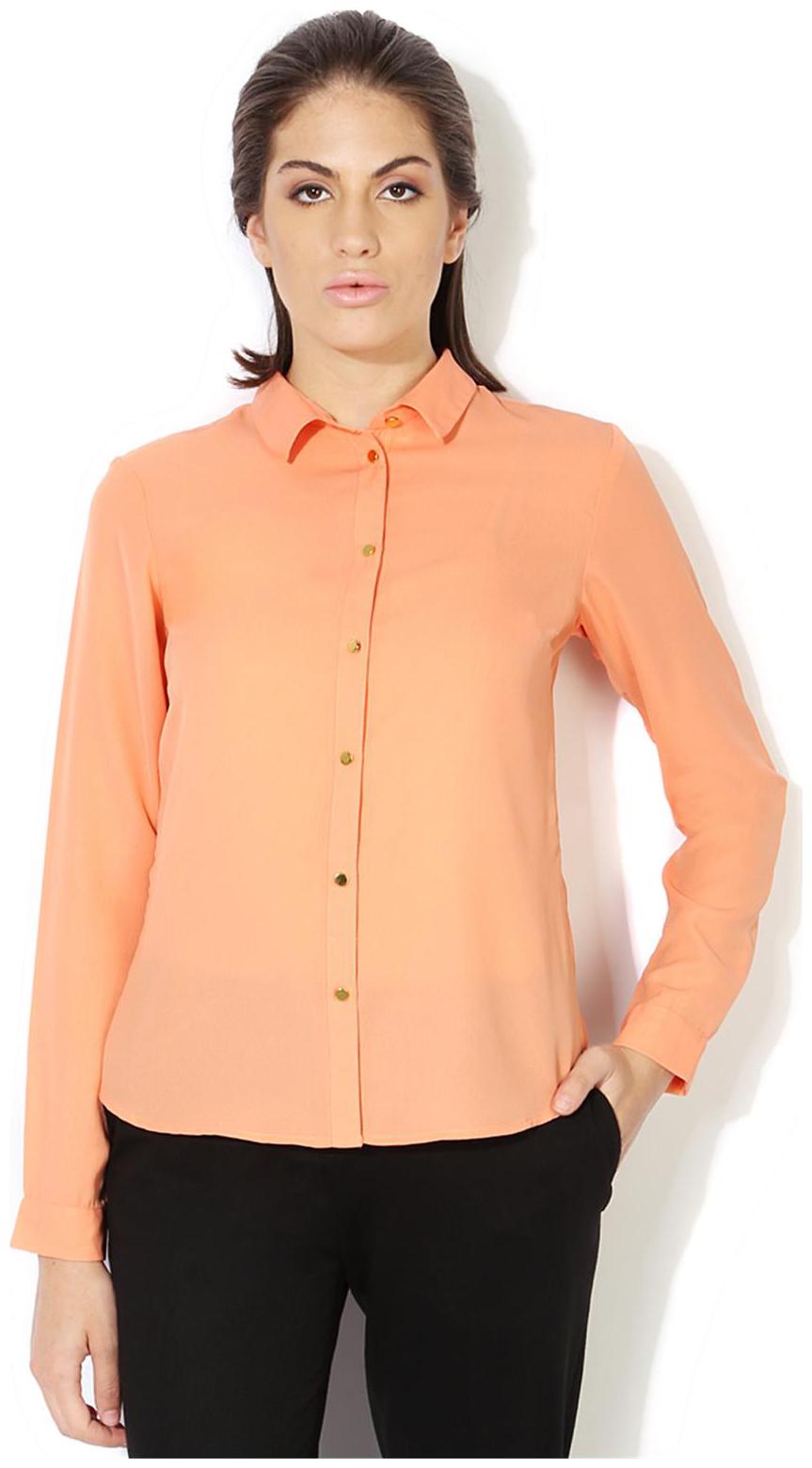 

Van Heusen Women Orange Solid Regular Fit Shirt