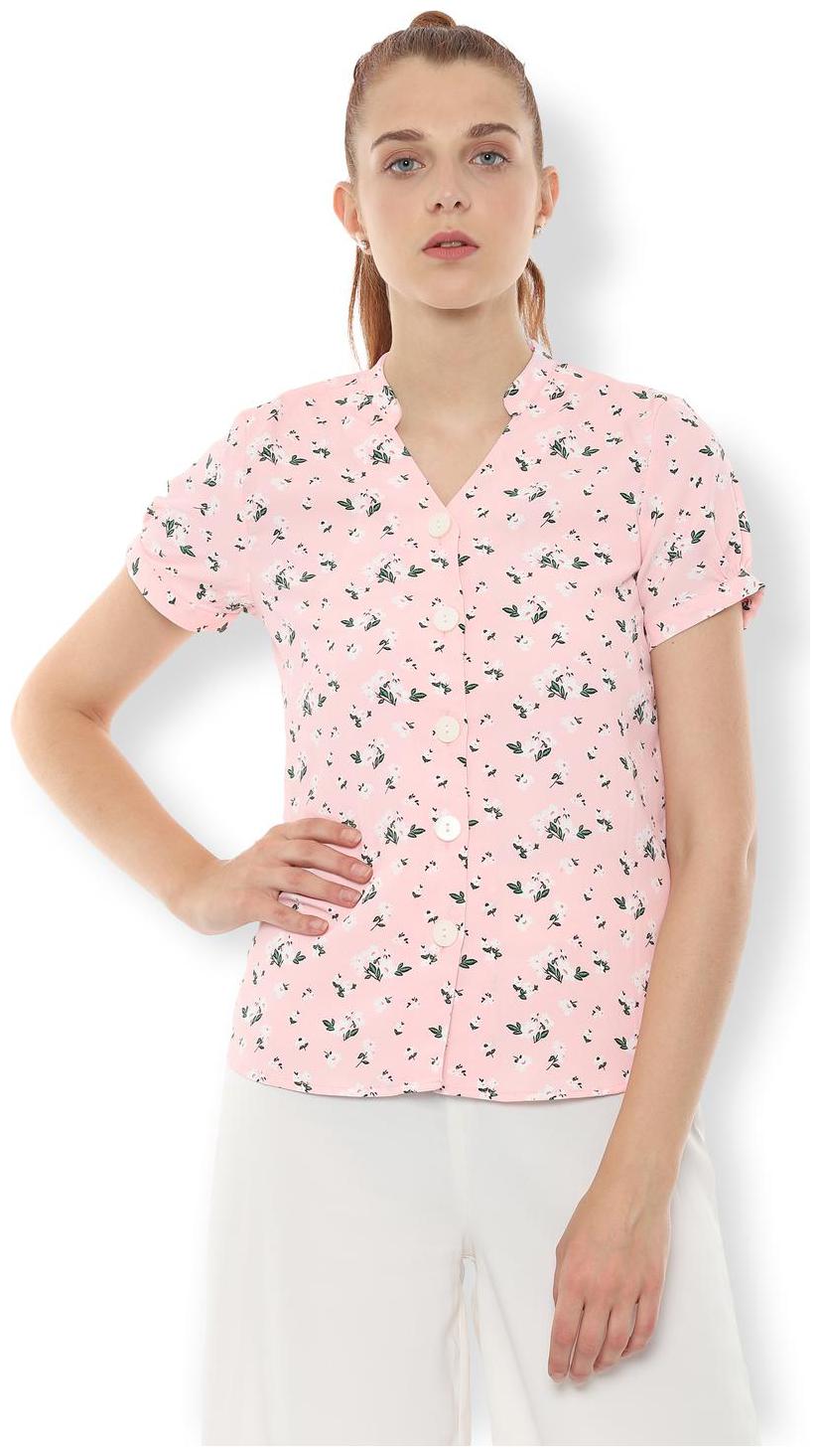 

Van Heusen Women Pink Printed Regular Fit Shirt