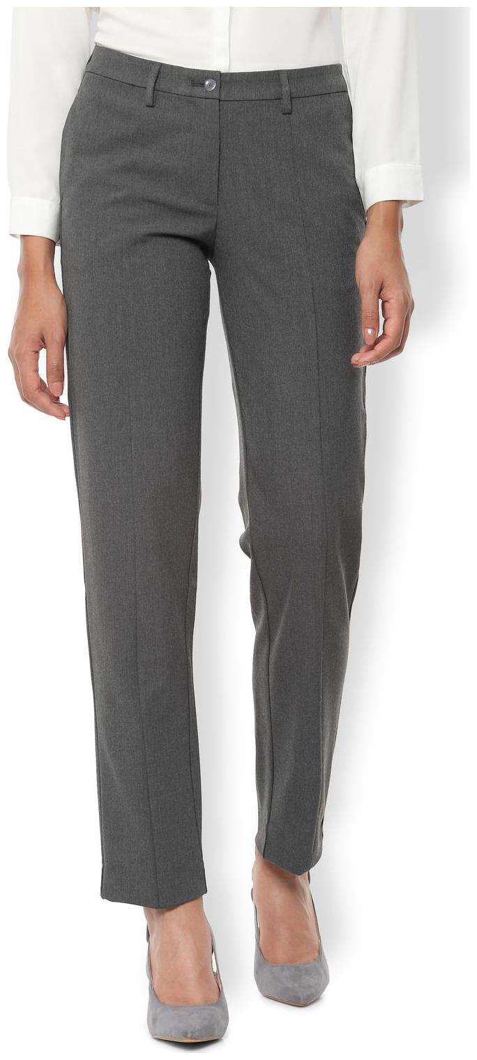 

Van Heusen Women Grey Regular fit Regular trousers