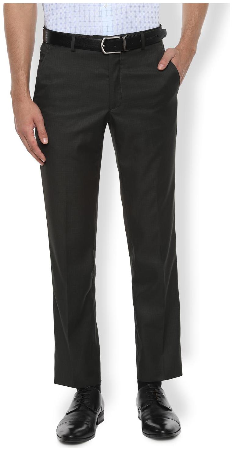 

Van Heusen Men Checked Slim Fit Formal Trouser - Black