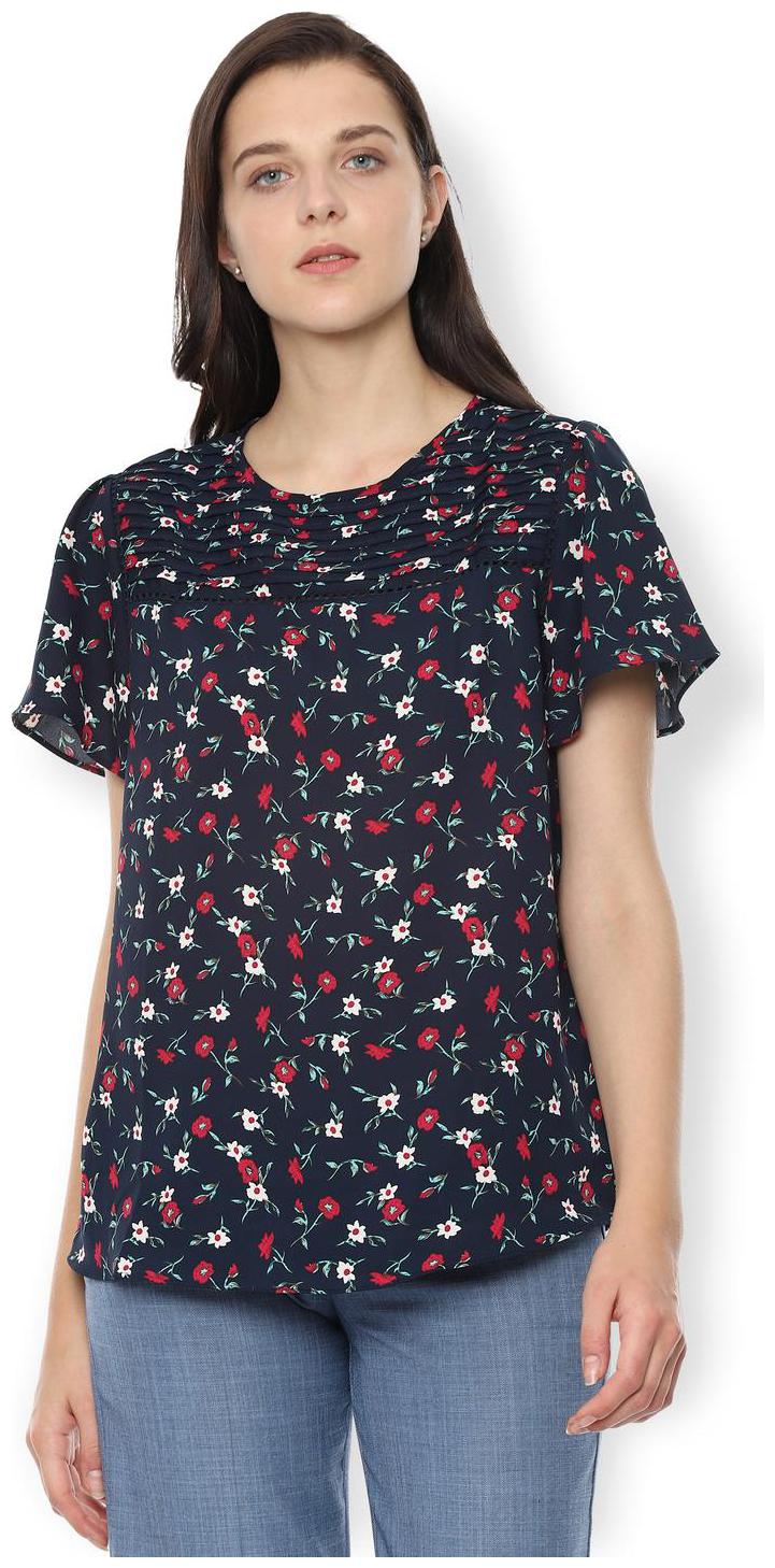 

Van Heusen Women Printed Regular top - Blue