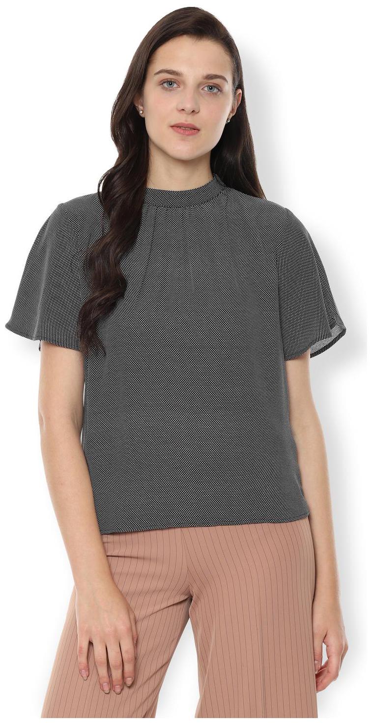 

Van Heusen Women Printed Regular top - Black