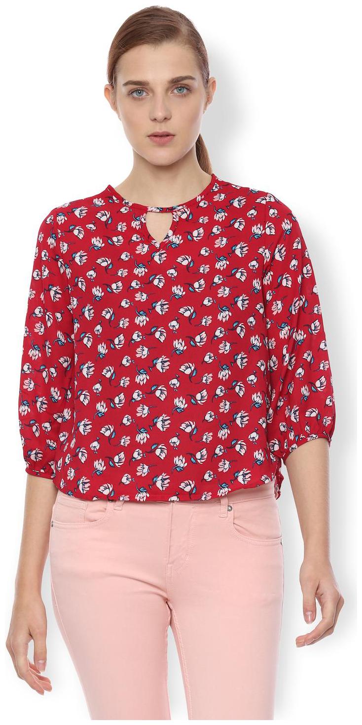 

Van Heusen Women Printed Regular top - Red