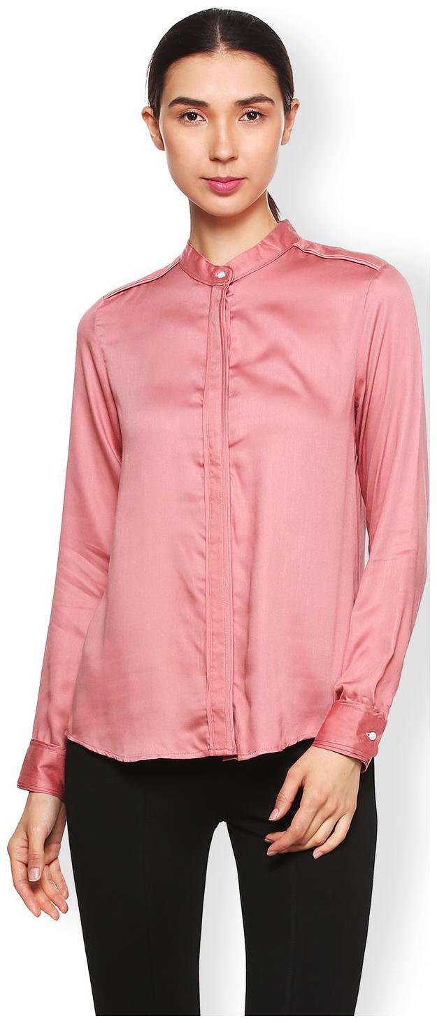 

Van Heusen Women Pink Solid Regular Fit Shirt