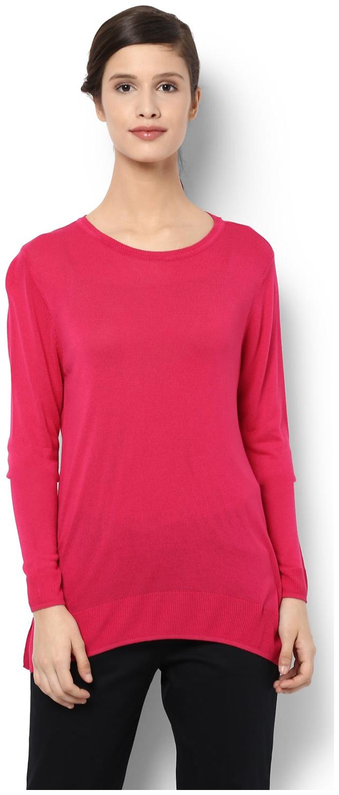 

Van Heusen Women Solid A-line top - Pink