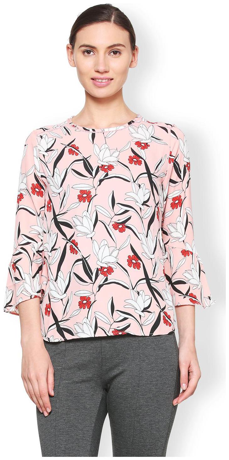 

Van Heusen Women Printed A-line top - Pink