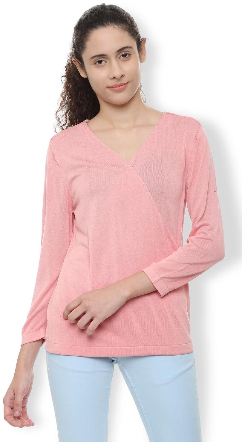 

Van Heusen Women Solid Regular top - Pink