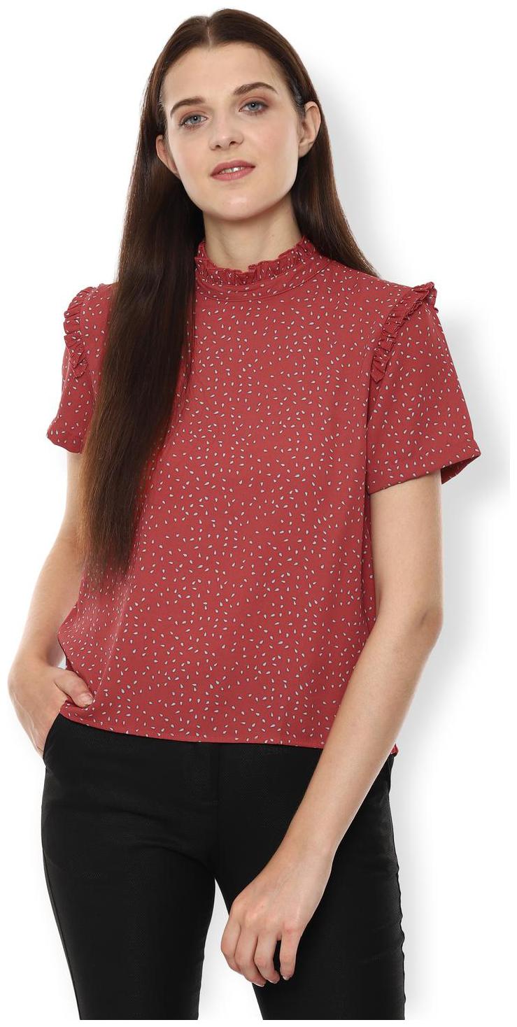 

Van Heusen Women Printed Regular top - Brown