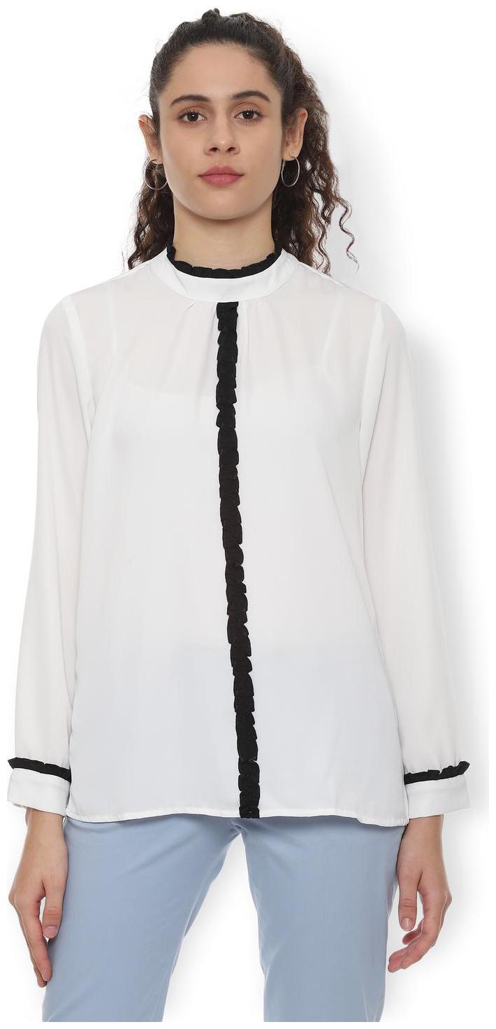 

Van Heusen Women Solid Regular top - White