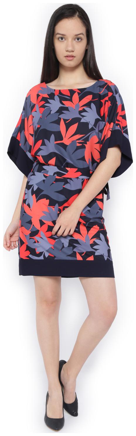 

Van Heusen Purple Printed A-line dress