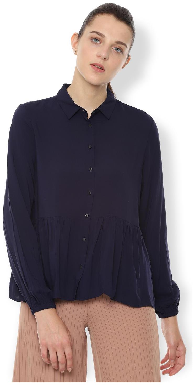 

Van Heusen Women Solid Shirt style - Blue