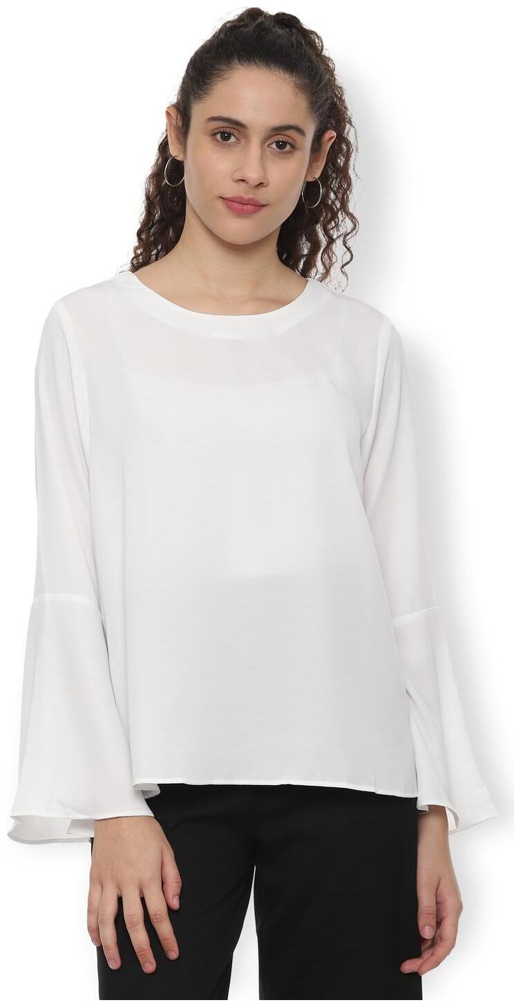 

Van Heusen Women Solid Regular top - White