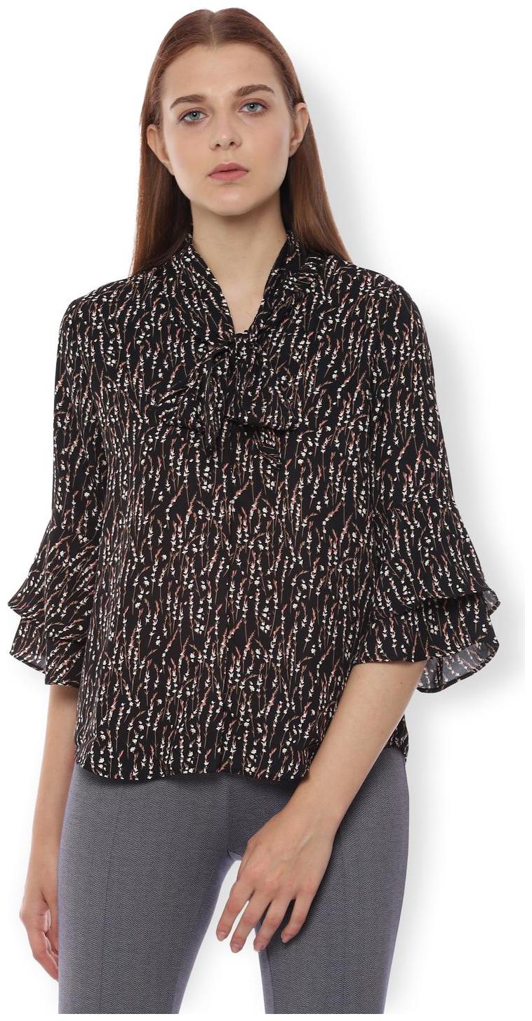 

Van Heusen Women Printed Regular top - Black