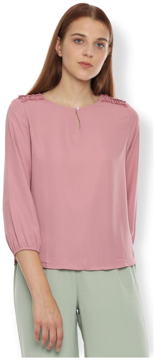 

Van Heusen Women Printed Regular top - Peach