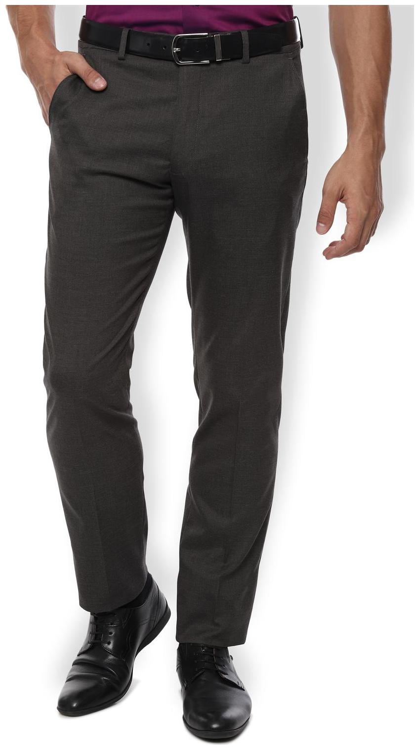 

Van Heusen Men Textured Slim Fit Formal Trouser - Black