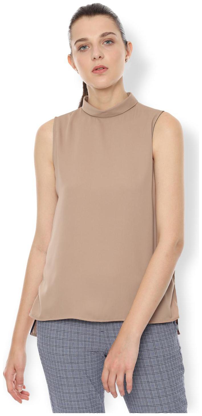 

Van Heusen Women Solid Regular top - Beige