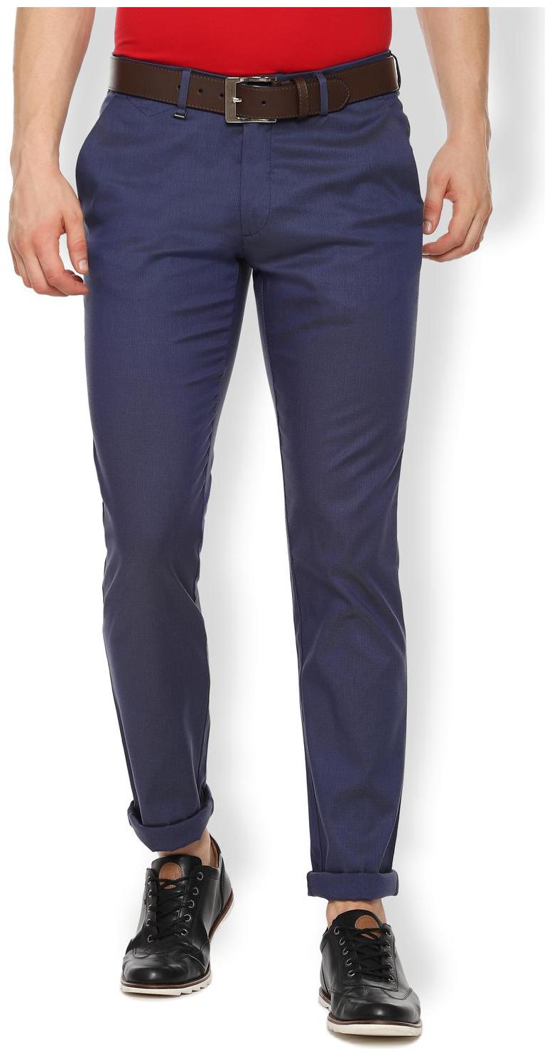 

Van Heusen Men Textured Slim Fit Formal Trouser - Purple