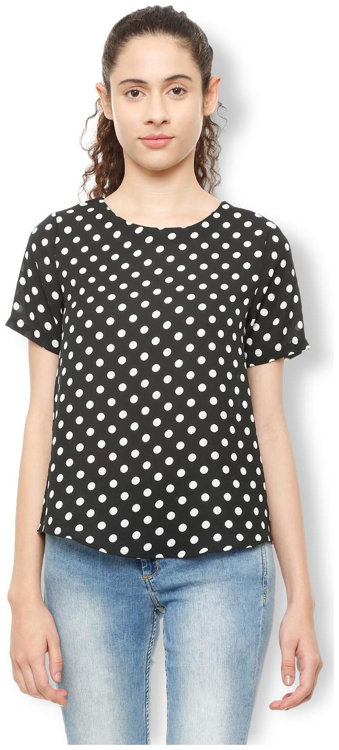 

Van Heusen Women Polka dots Regular top - Black
