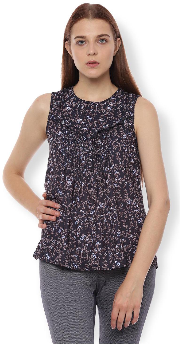 

Van Heusen Women Printed Regular top - Blue
