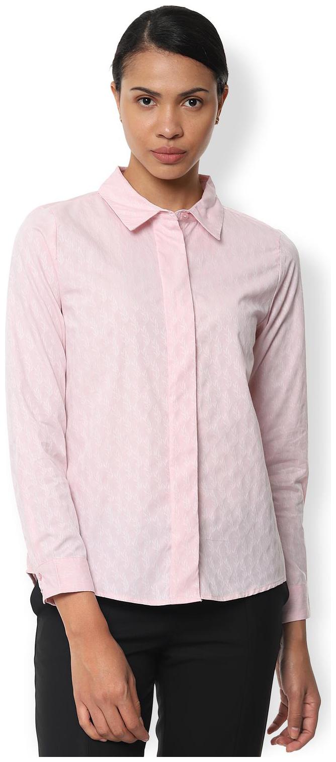 

Van Heusen Women Pink Printed Regular Fit Shirt